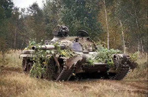 Camouflaged Prints: Polish Army T72 Tank during a British army exercise at the Drawsko Pomorski training area in Poland