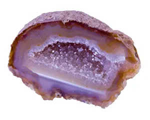 Polished Prints: Polished Geode with Quartz Crystal Core