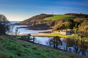 Cornwall Prints: Polridmouth Cove near Fowey in Cornwall