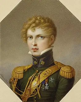 Headwear Prints: Polski: Włodzimierz Potocki. circa 1812. J. Schorn 566 Wlodzimierz Potocki