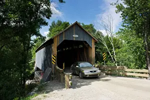 Pont Prints: Pont d'Eustis covered bridge near Compton, Estrie region, Quebec, Canada
