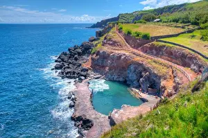 Azores Prints: Pontinha do Topo natural pool at Sao Jorge island at the Azores, Portugal