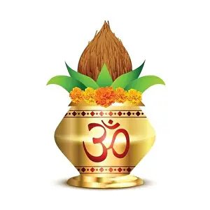 pooja kalash with om symbol