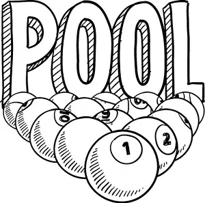 Billiard Prints: Pool billiards sketch