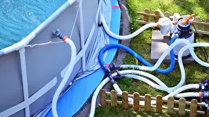 Cleanliness Prints: Pool water filtration system, outdoor sand pump