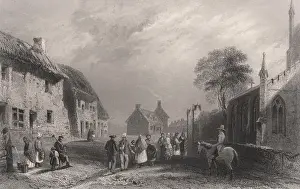 1840 Prints: Poosie Nansie's house, Mauchline, East Ayrshire. Scotland. BARTLETT c1840