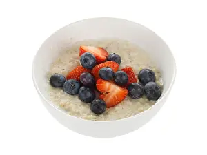 Blueberry Prints: Porridge with Fresh Fruit