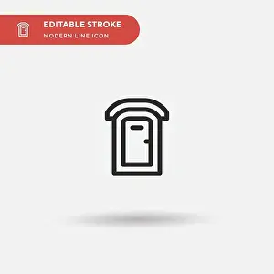 Closet Prints: Portable Toilet Simple vector icon