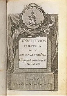 Constitution Prints: PORTADA DE LA CONSTITUCION DE 1812