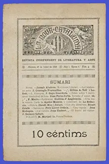 Literatura Prints: Portada de la revista literaria La Nova Catalunya. Alcover, julio de 1896