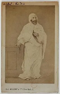 Algeria Prints: Portrait of Abd el Kader (El Hadj) (1807-1883) (Arab emir) Willent & Cie