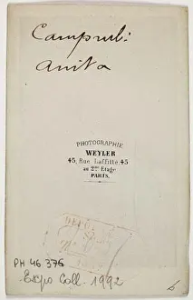 Carte De Visite Prints: Portrait of Anita dancer accompanied by a man Charles Weyler