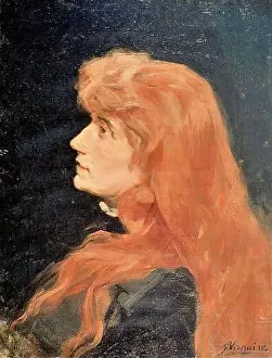 Academic Art Prints: Portrait of Anna Rodenbach (Portrait d'Anna Rodenbach) by Gustave Vanaise