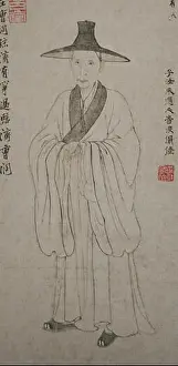 Gansu Prints: A portrait of Bada Shanren by Huang An Pin