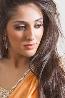 Saree Prints: Portrait of a beautiful Indian woman