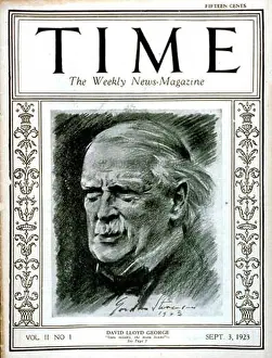 Favorite Prints: Portrait of the Britsh prime minister David Lloyd George as appearing on the front cover of Time magazine on September
