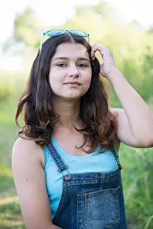 Spectacles Prints: Portrait of a cute teen girl in summer