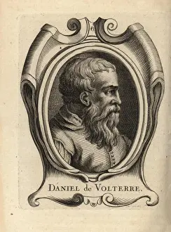 Copperplate Engraving Prints: Portrait of Daniele da Volterra