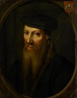 Head And Shoulders Prints: Portrait of David Jorisz, Glass Painter in Delft