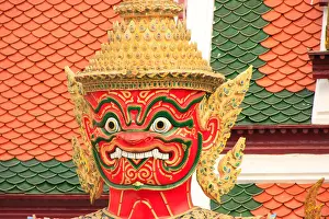 Guardian Prints: Portrait of giant demon, Grand Palace, Bangkok, Thailand
