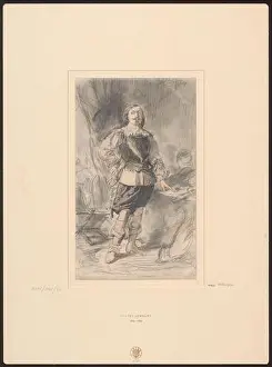 1855 Prints: Portrait of Hans Ulrich von Schaffgotsch in a military tent