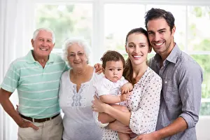 Homey Prints: Portrait of happy family with baby