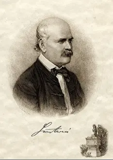 Classicism Prints: Portrait of Ignaz Philipp Semmelweis (1818-1865). Artist: Doby, Jenö Eugen (1834-1907)