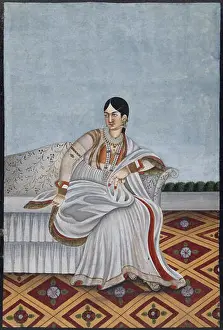 Subcontinent Prints: A portrait of an Indian dancing girl, c.1780 1790 BL Add.Or.2659