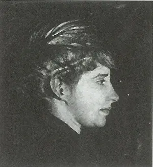 Portrait of Jadwiga Janczewska, in profile circa 1913 by Stanisław Ignacy Witkiewicz