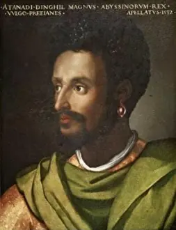Royal Portrait Prints: The portrait of Lebna Dengel, painted by Cristofano dell'Altissimo between 1552 and 1568