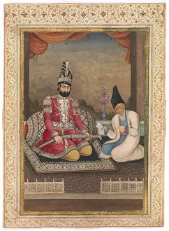 Paper And Package Products Prints: Portrait of Muhammad Shah Qajar and his Vizier Haj Mirza Aghasi