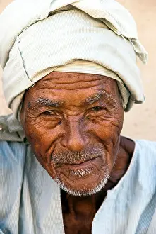 Old Man Prints: Portrait of an old man - Luxor, Upper Egypt