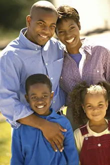 Sibling Prints: Portrait of parents with their son and daughter