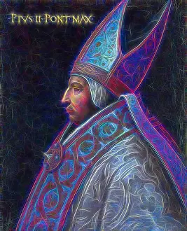 Glow Prints: Portrait of Pope Pius II (Enea Silvio Piccolomini)