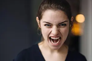 Screaming Prints: Portrait of screaming young woman