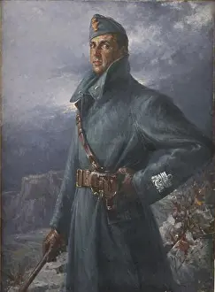 Portraiture Prints: This portrait shows Umberto II of Savoy in his military uniform
