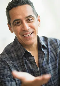Differential Prints: Portrait of smiling mature man