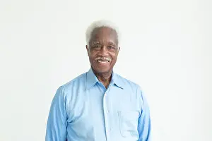 Jolly Prints: Portrait of smiling older Black man