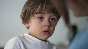 Real Life Prints: Portrait of a tearful child crying