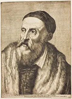 Facial Hair Prints: Portrait of Titian by Agostino Carracci