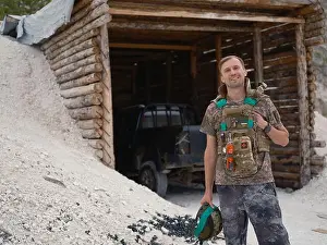 Quarry Prints: Portrait of Ukrainian soldier in tactical gear