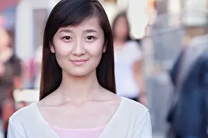 Vitality Prints: Portrait of Young Woman Outdoors in Beijing