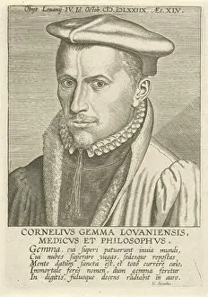 Doctor Prints: Portret Van Cornelius Gemma, Philips Galle