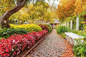 Portsmouth, New Hampshire, USA at Prescott Park during autumn