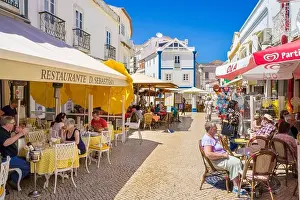 Lagos Prints: Portugal Restaurant and Tourists Rua 25 de Abril Lagos Algarve Portugal EU Europe