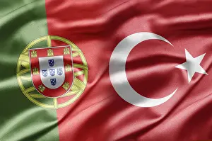 Turkish Flag Prints: Portugal and Turkey
