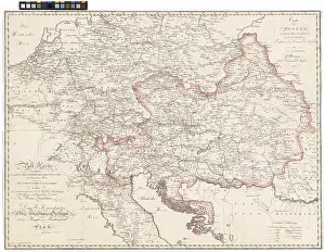 Borders Prints: Post card of all K. also K.K. Austrian states with most of Germany