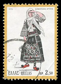 Postage stamp from Greece in the National Costumes series issued in 1972