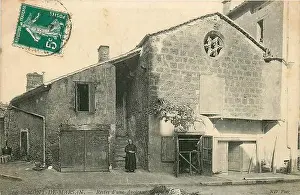 Historic Buildings Prints: This postcard from circa 1900 shows the Romanesque chapel in Mont-de-Marsan