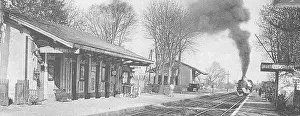 Railroads Prints: This postcard features Gare de Montigny-sur-Loing